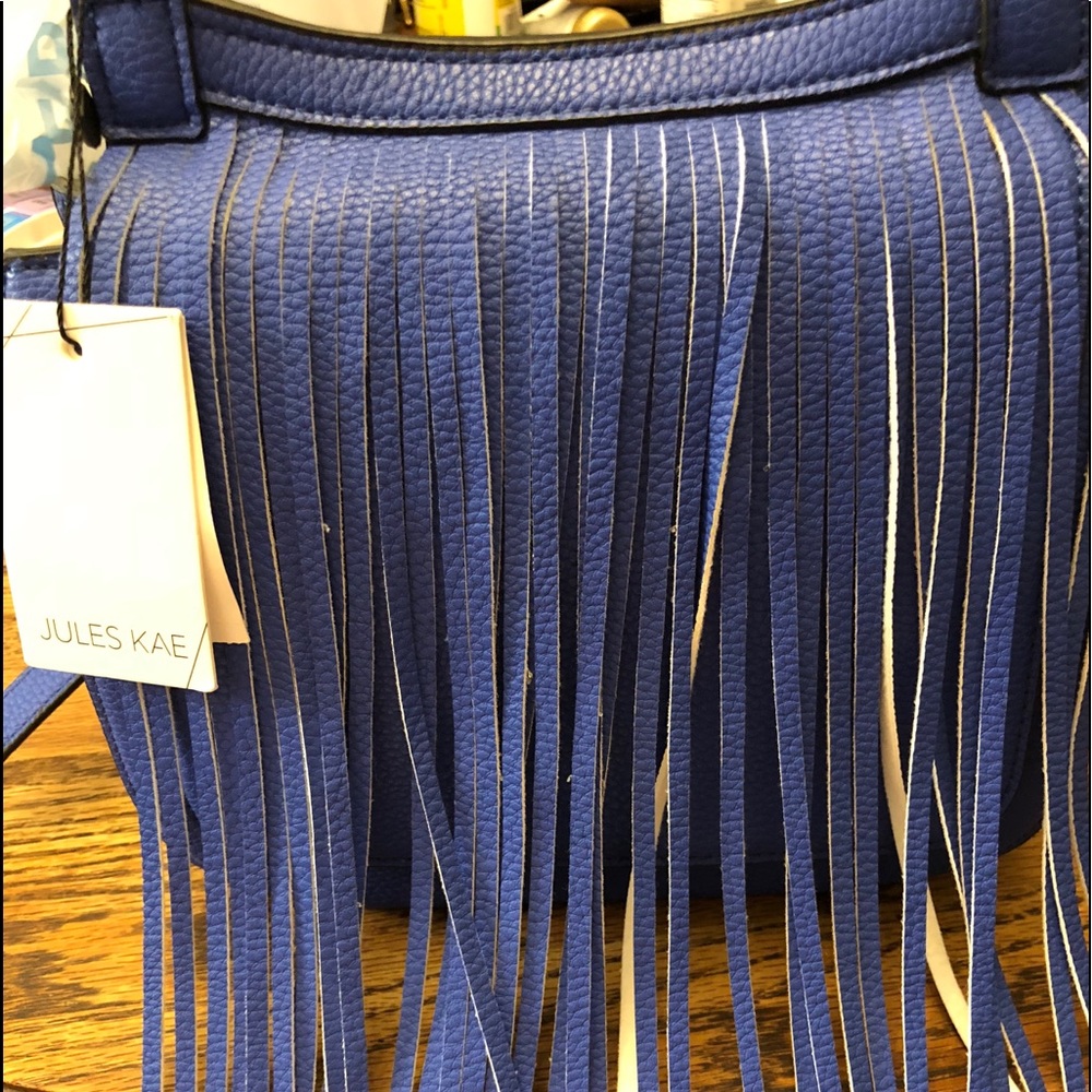 Jules Kae mini laine crossbody cobalt color NEW